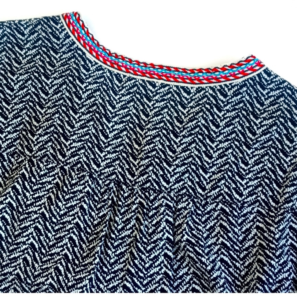 Daniel Rainn Women’s Rayon Bohemian Tribal Print 3/4 Sleeve V Neck Blouse M - Picture 4 of 16